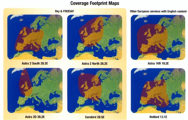 TracVision tracking dome footprints