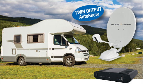 Sky satellite dish quad LNB & tripod stand kit portable camping caravan  freesat